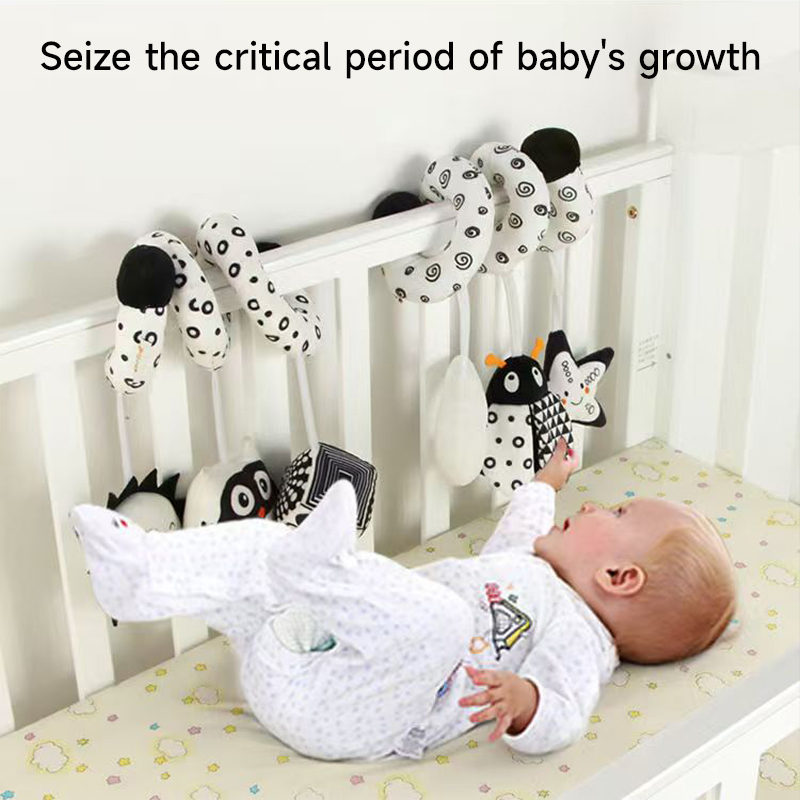 Baby Rattle Toy Set - Jouets en peluche spirale pour bébé,