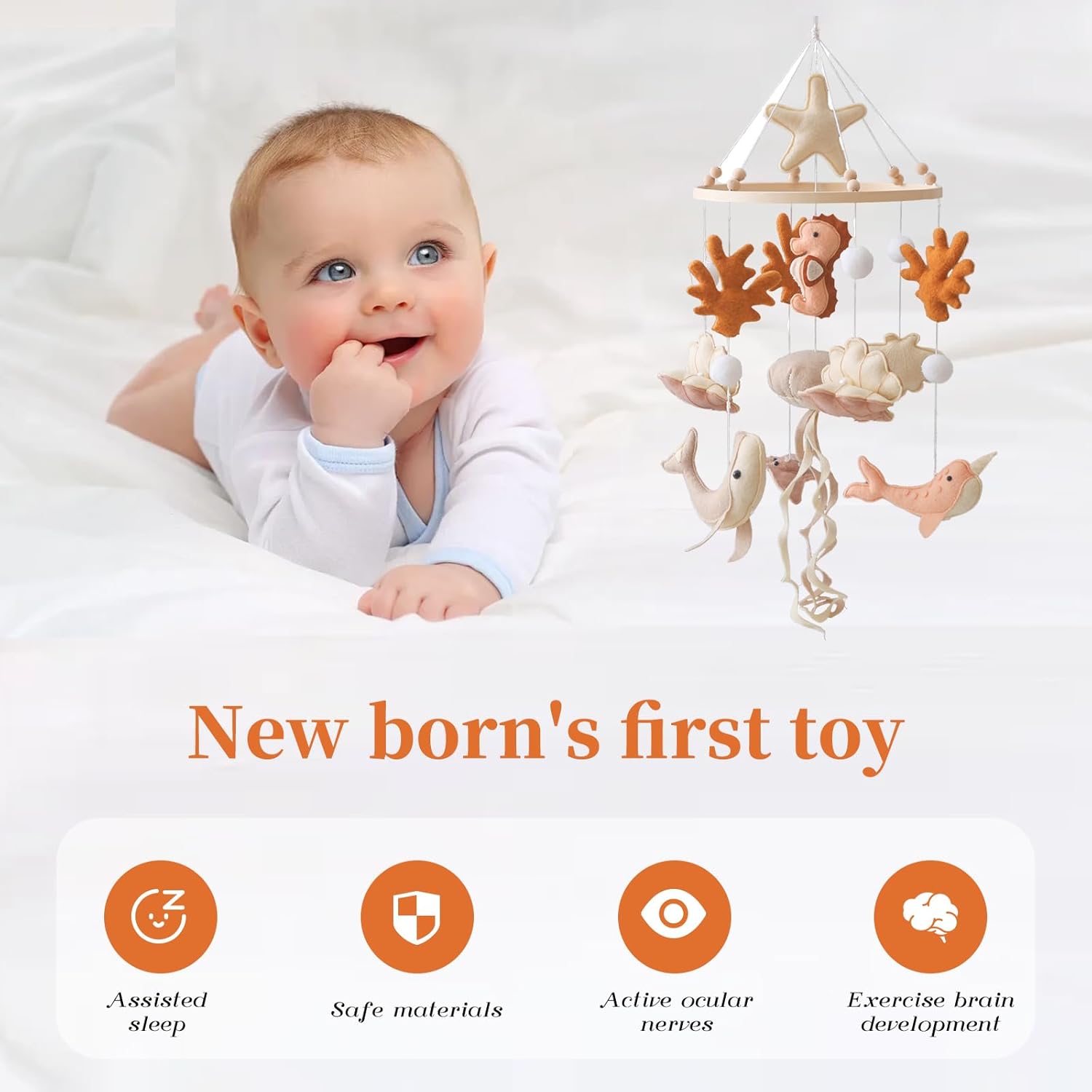 Mobile de berceau en bois, jou - Baby Rattle Toy Set avis et prix