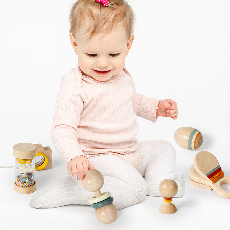 Jouets en bois Montessori 7 pi - Baby Rattle Toy Set avis et prix